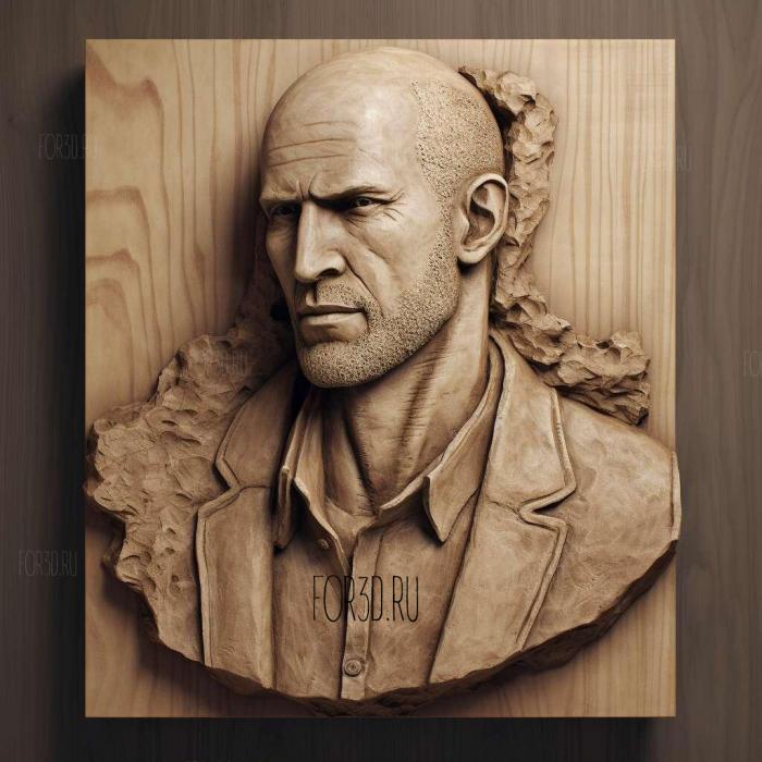 Jason Statham 1 stl model for CNC